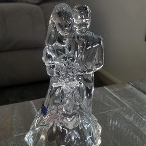 Waterford Crystal Bride and Groom Cake Topper